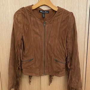Winter Kate Goat Leather Fringe Jacket